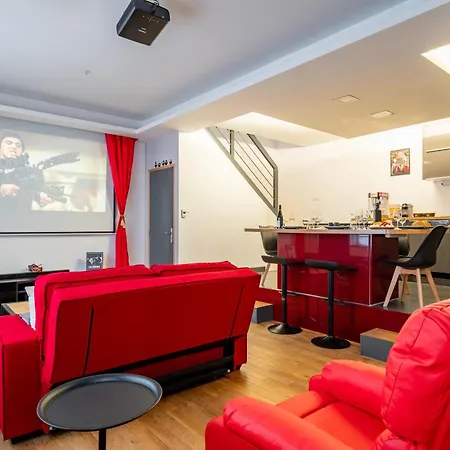 Duplex Cinema Proche De Strasbourg - Ecran Geant & Home Cinema Apartmán *